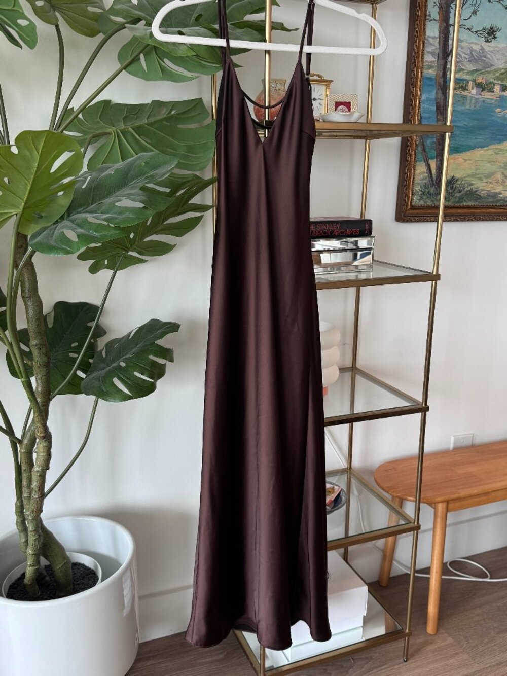 Zara V-Neck Formal Slip Dress